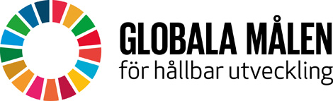Globala målens logga - länk till inspirationsmaterialet.